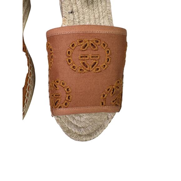NIB Gucci Lilibeth Espadrille Embroidered Interlocking G Size EU38 US8 - Picture 4 of 10